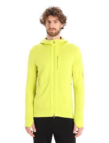 Sweat À Capuche Icebreaker Merino Quantum III Long Sleeve Zip Homme Vert | FR 1267VRWD